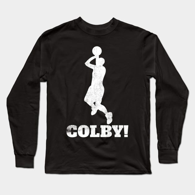 Colby Basketball Shot Long Sleeve T-Shirt by Swagazon